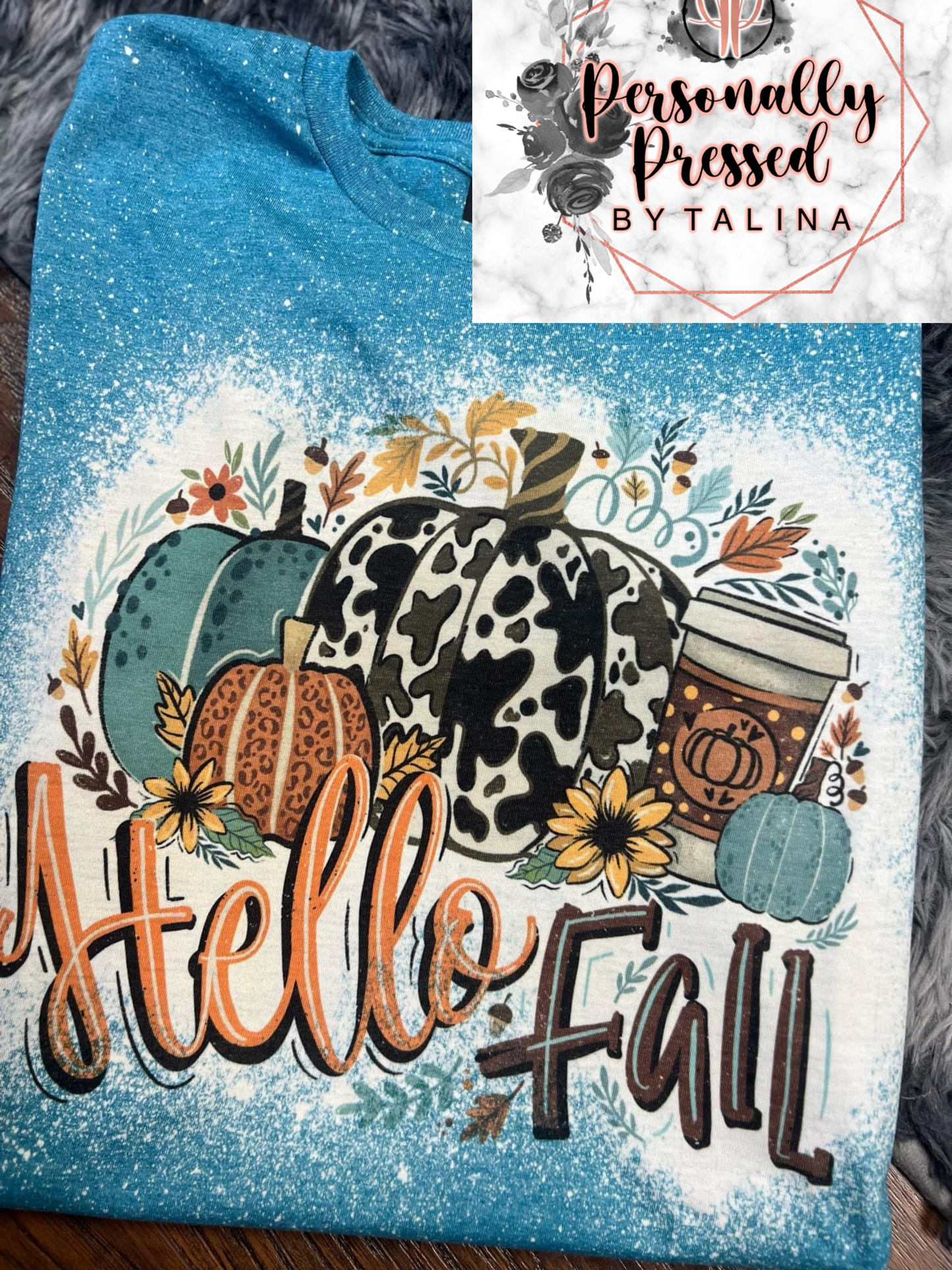Hello Fall Bleached Shirt
