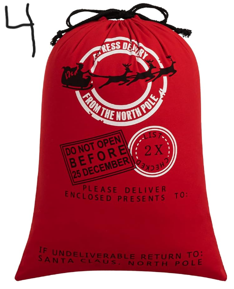Customizable Santa Sacks