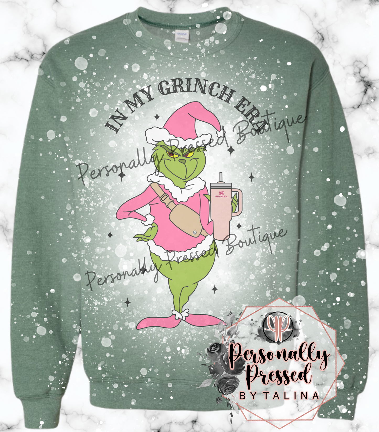 Bleached In My Grinch Era Shirt and Crewneck
