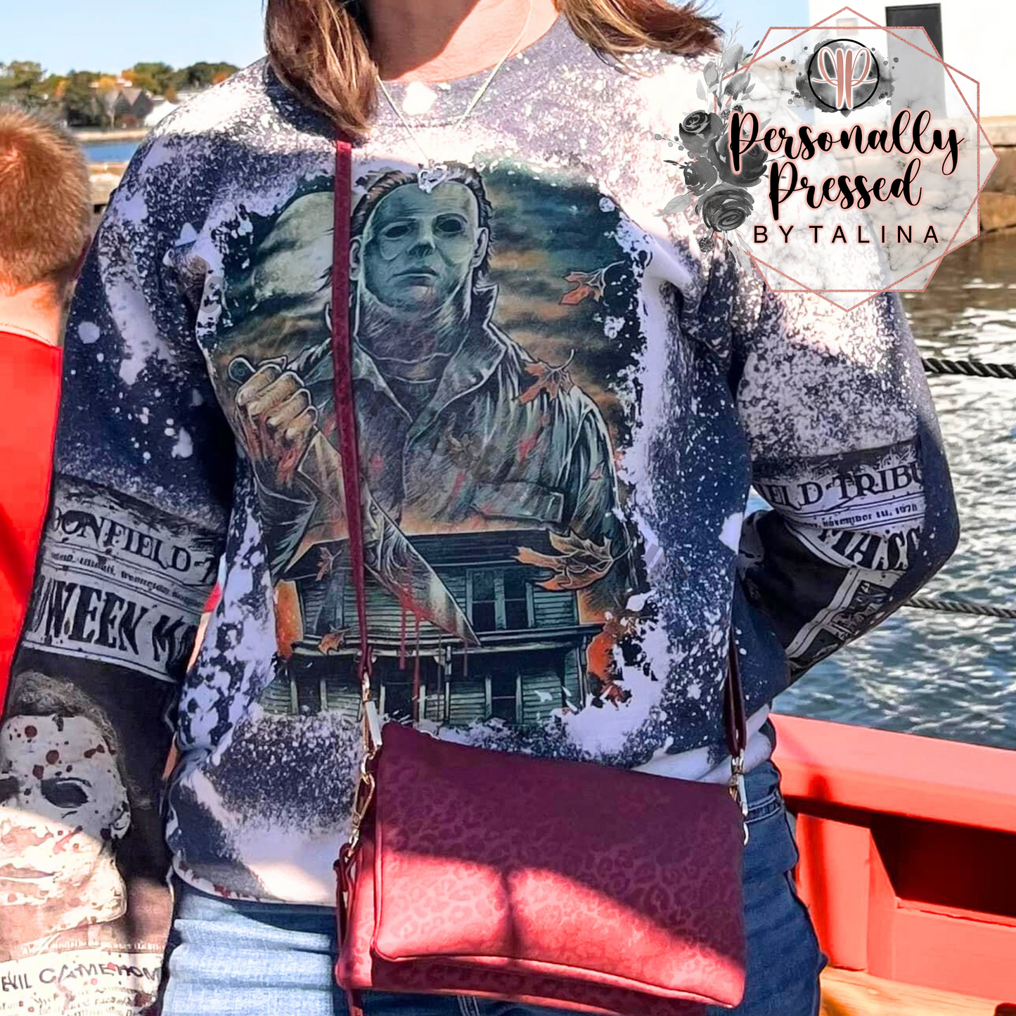 Myers Crew with Sleeve Design Crewneck