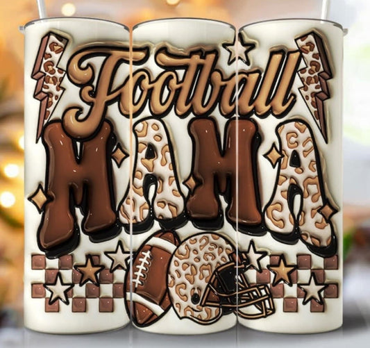 3D Football Mama Tumbler